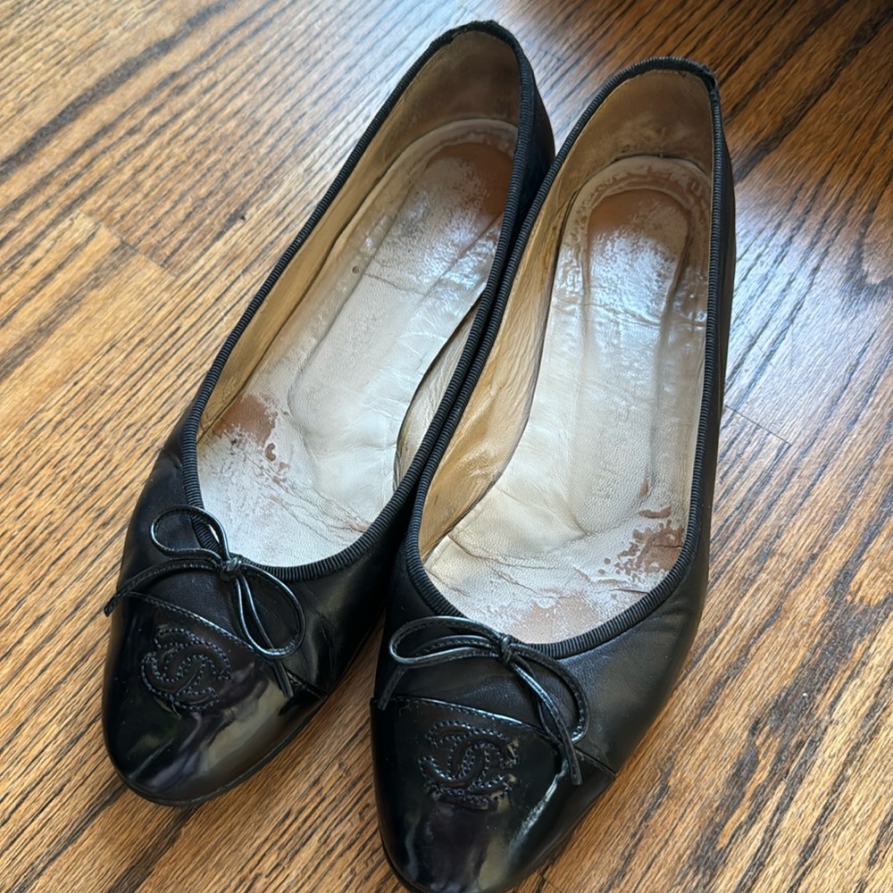 Chanel Ballerina flats - Size 42 black with patent toe